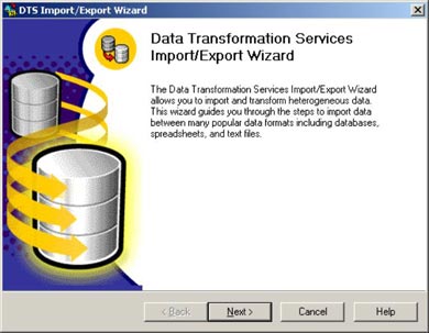 DTS Import/Export Wizard